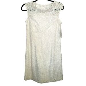 Studio One New York Lace Pearl Sleeveless Dress